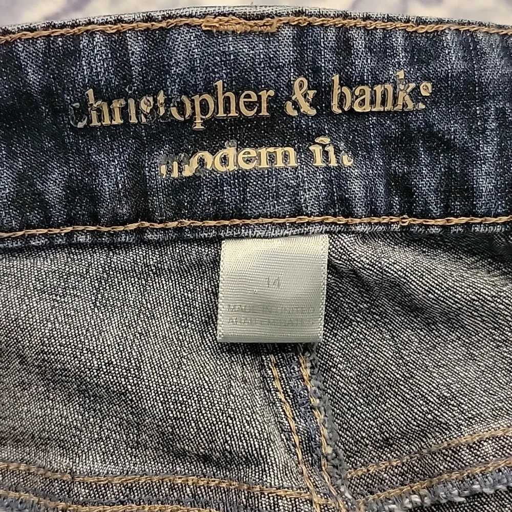 🍃 Christopher & Banks Modern fit Jeans Sz 14 - Picture 5 of 5